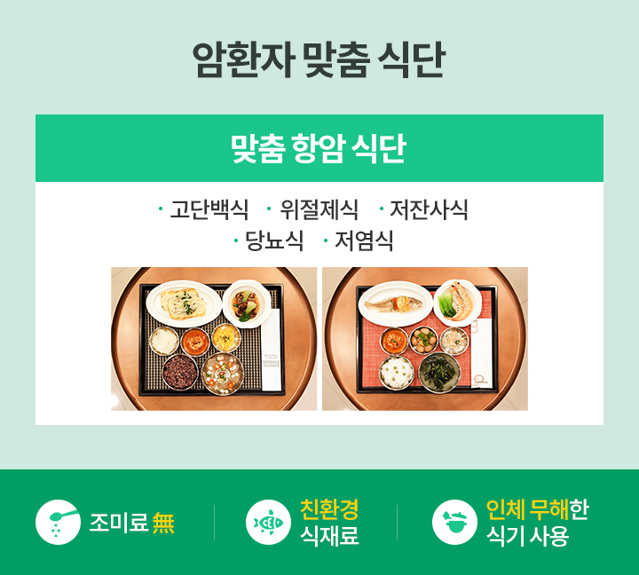 암환자 식이 전문가의 맞춤 식단